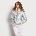 נשים לבוש Sam Edelman פחזנית קצרה עם ברדס כסף 4XL22X1133 - Image 2