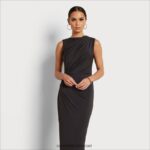 נשים לבוש Sam Edelman שמלת מידי מרופטת שָׁחוֹר 4XL22X1080 - Image 3