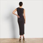 נשים לבוש Sam Edelman שמלת מידי מרופטת שָׁחוֹר 4XL22X1076 - Image 4