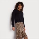 נשים לבוש Sam Edelman שמלת מידי סריג קאמי עם שרוול ארוך נָמֵר 4XL22X1138 - Image 3