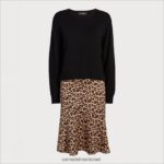 נשים לבוש Sam Edelman שמלת מידי סריג קאמי עם שרוול ארוך נָמֵר 4XL22X1138 - Image 5