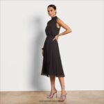 נשים לבוש Sam Edelman שמלת מידי עם צווארון גבוה שָׁחוֹר 4XL22X1082 - Image 2