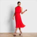 נשים לבוש Sam Edelman שמלת מידי עם צווארון גבוה אלמוג 4XL22X1072