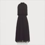 נשים לבוש Sam Edelman שמלת מידי עם צווארון גבוה שָׁחוֹר 4XL22X1082 - Image 5