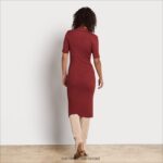 נשים לבוש Sam Edelman שמלת מידי עם צווארון תפוז 4XL22X1143 - Image 3