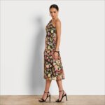 נשים לבוש Sam Edelman שמלת מידי פרחונית רקומה בכתף ​​אחת אפרסק מולטי 4XL22X1086 - Image 2
