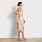 נשים לבוש Sam Edelman שמלת מידי רקומה פרחונית ecru multi 4XL22X1064 - Image 2