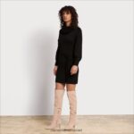 נשים לבוש Sam Edelman שמלת מיני צווארון צב שָׁחוֹר 4XL22X1146