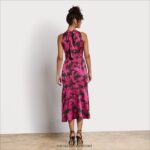 נשים לבוש Sam Edelman שמלת מקסי בכף היד מגנטה מולטי 4XL22X1075 - Image 4