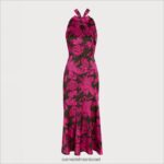 נשים לבוש Sam Edelman שמלת מקסי בכף היד מגנטה מולטי 4XL22X1075 - Image 5