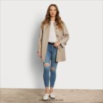 נשים לבוש Sam Edelman sb מעיל טרנץ' נדנדה לִבנֶה 4XL22X1118